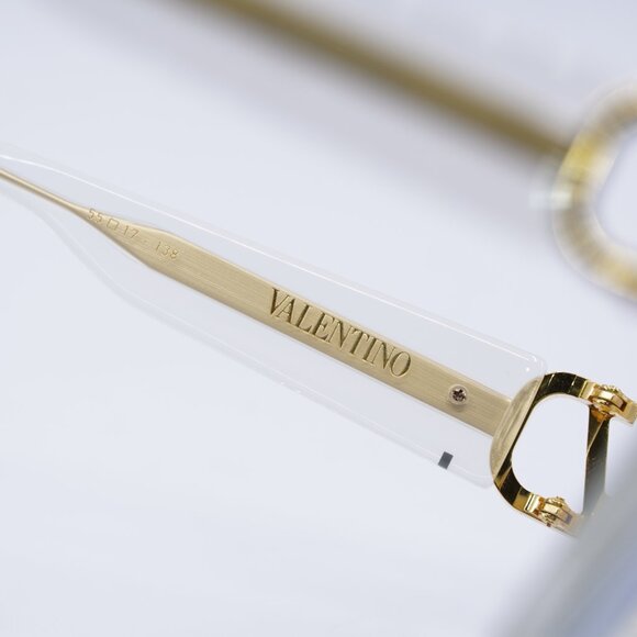 Valentino V-UNO VLS-107C Sunglasses Transparent Square Frame, Grey Lenses